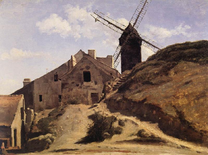 Corot Camille The Moulin of the Calette in Montmartre Sweden oil painting art